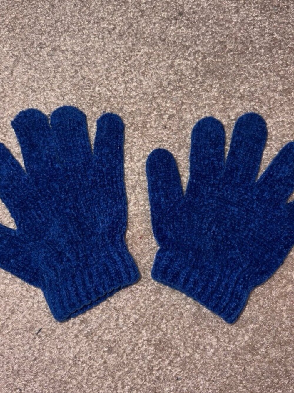 Girls soft gloves blue toddler